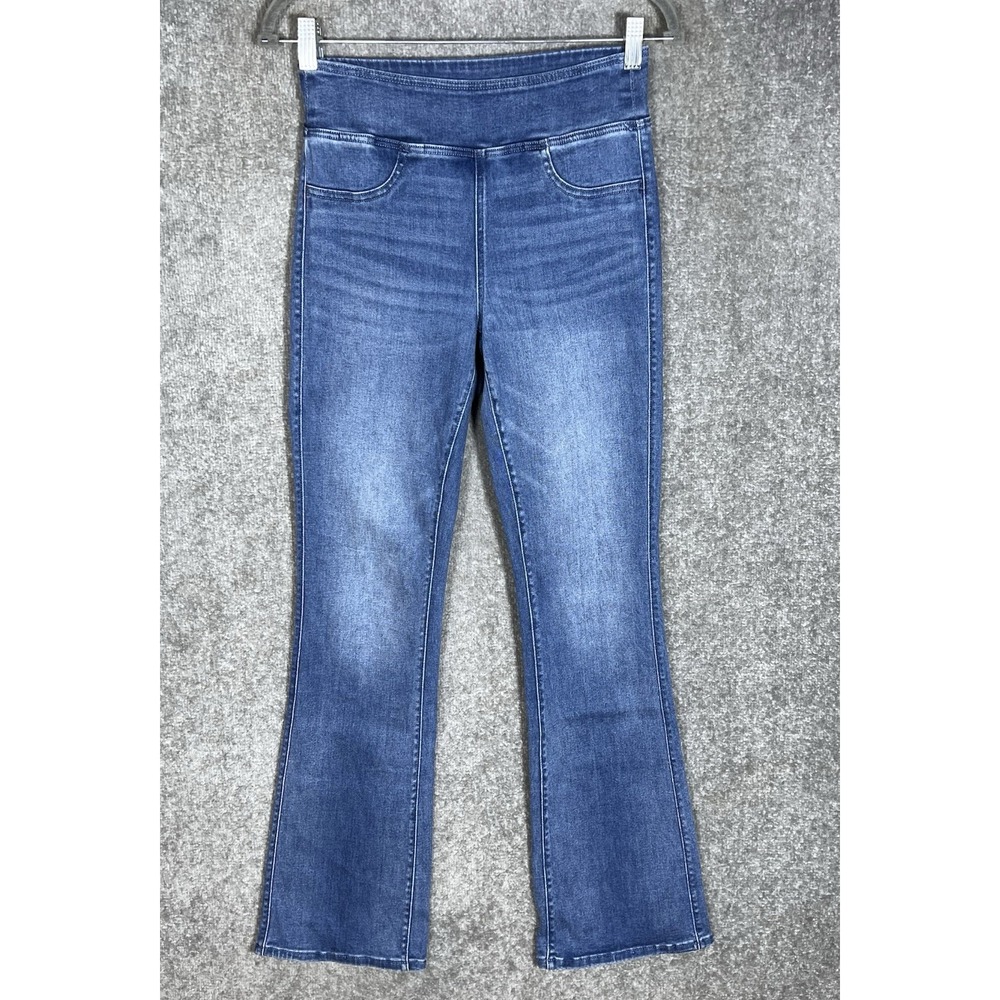 American Eagle Luxe Stretch Bootcut Flare Pull On Jeans Womens Size Small Blue
